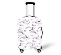 Fansu Housse de Valise Licorne, Elastique Universelle Polyester en Épaissie Tissu Couverture Protection Souple pour Bagage Luggage Trolley Case Cover de 18 à 28 Pouces (Nuage,M(22-24in))