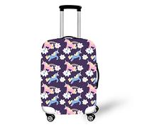 Fansu Housse de Valise Licorne, Elastique Universelle Polyester en Épaissie Tissu Couverture Protection Souple pour Bagage Luggage Trolley Case Cover de 18 à 28 Pouces (Pétale,S(18-20in))