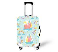 Fansu Housse de Valise Licorne, Elastique Universelle Polyester en Épaissie Tissu Couverture Protection Souple pour Bagage Luggage Trolley Case Cover de 18 à 28 Pouces (Rose,S(18-20in))
