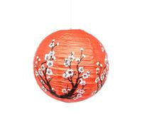 FANSU Japonais Sakura Lanterne Papier, 10 Pcs Lanterne en Papier à Suspendues,Dégradable Rond Lampion Papier pour Mariages, (Rouge,30cm)