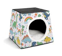 FANSU Katzenhöhle Hundebett Kuschelig Kleine Hunde (Panda Mignon 2) | Leichter, Langlebiger Oxford-Stoff mit Wasserdichter Eigenschaft. Weiches, Geschlossenes Kuschelbett für Katzen und Hunde.