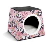 FANSU Katzenhöhle Hundebett Kuschelig Kleine Hunde (Panda Mignon 3) | Leichter, Langlebiger Oxford-Stoff mit Wasserdichter Eigenschaft. Weiches, Geschlossenes Kuschelbett für Katzen und Hunde.