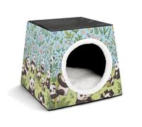 FANSU Katzenhöhle Hundebett Kuschelig Kleine Hunde (Panda Mignon 4) | Leichter, Langlebiger Oxford-Stoff mit Wasserdichter Eigenschaft. Weiches, Geschlossenes Kuschelbett für Katzen und Hunde.