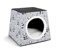 FANSU Katzenhöhle Hundebett Kuschelig Kleine Hunde (Panda Mignon 9) | Leichter, Langlebiger Oxford-Stoff mit Wasserdichter Eigenschaft. Weiches, Geschlossenes Kuschelbett für Katzen und Hunde.