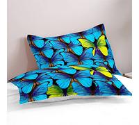 FANSU Lot de 2 Taies d'oreiller 50x75cm Microfibre Doux Confortable Protège Oreiller avec Fermeture à Enveloppe, Housse d'oreiller Antirides et Antitaches Modèle 3D (Papillon 6)