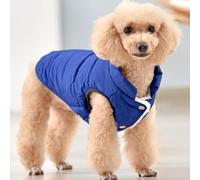 FANSU Manteau Chien Imperméables, Manteau Chiot Automne Hiver Chaleureux, Vetement Gilet Manteaux pour Chiens, Petite Moyen Grande Taille, Textiles et Accessoires (Bleu,S)