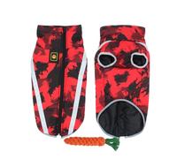 FANSU Manteau Chien, Manteau pour Chien, Manteaux Imperméables pour Chiens Manteau Chien Hiver, Vetement Chien Gilet Chien Manteau Chien Petite Moyen Grande Taille 6.5-37.5kg (XL,Rouge Camouflage)