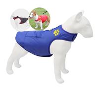 FANSU Manteau Chien, Manteau pour Chien, Manteaux Imperméables pour Chiens Manteau Chien Hiver, Vetement Chien Gilet Chien Manteau Chien Petite Moyen Grande Taille 2-30 KG (3XL,Noir Bleu)