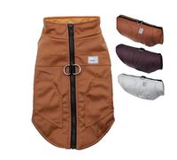 FANSU Manteau Chien, Manteau pour Chien, Manteaux Imperméables pour Chiens, Manteau Chien Hiver, Vetement Chien Gilet Chien, Manteau Chien Grande Taille 2.5-30KG (3XL,Marron)