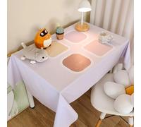 FANSU Nappe Exterieur Jardin Impermeable Rectangulaire PVC, Style Simple Toile Cirée Nappe Anti Tache Plastique pour Fête Anniversaire Salle à Manger Cuisine Salon (Style Simple,60x120cm)