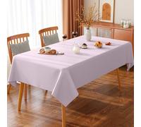 FANSU Nappe Exterieur Toile Cirée Impermeable Jardin, Nappe Plastique PVC Anti Tache Rectangulaire Protection de Table Couleur Unie pour Fête Salle à Manger Cuisine (Rose,100x160cm)