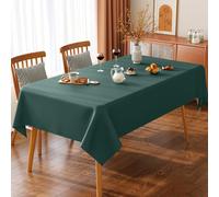 FANSU Nappe Exterieur Toile Cirée Impermeable Jardin, Nappe Plastique PVC Anti Tache Rectangulaire Protection de Table Couleur Unie pour Fête Salle à Manger Cuisine (Vert foncé,80x120cm)