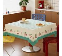 FANSU Nappe Exterieur Toile Cirée Impermeable Jardin, Nappe Plastique PVC Anti Tache Rectangulaire Protection de Table pour Fête Anniversaire Salle à Manger Cuisine (Style Mignon,100x100cm)
