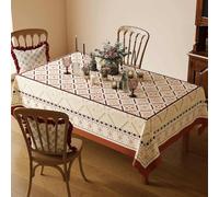 FANSU Nappe Exterieur Toile Cirée Impermeable,Nappe Plastique PVC Anti Tache Rectangulaire Protection de Table Style Français pour Fête Jardin Salle à Manger Cuisine (Style Français,140x200cm)
