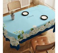 FANSU Nappe Exterieur Toile Cirée Impermeable,Nappe Plastique PVC Anti Tache Rectangulaire Protection de Table Facile à Nettoyer pour Fête Jardin Salle à Manger Cuisine (Gardénia,120x180cm)