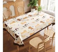 FANSU Nappe Exterieur Toile Cirée Impermeable, Style Dessin Animé Nappe Plastique PVC Anti Tache Rectangulaire pour Fête Jardin Anniversaire Salle à Manger Cuisine (Polka Dot,80x120cm)