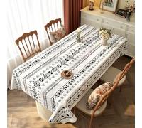 FANSU Nappe Exterieur Toile Cirée Impermeable, Style Ethnique Nappe Plastique PVC Anti Tache Rectangulaire Protection de Table pour Fête Jardin Salle à Manger Cuisine (Triangle A,120x160cm)