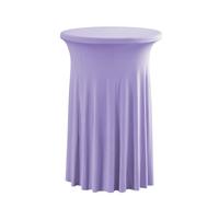 FANSU Nappe Jupe de Table Ronde, Nappe pour Table Cocktail Nappe pour Table Haute Housse Mange Debout Extensible Nappe en Spandex Housse Table Bistrot pour Banquet (80x110cm,Violet)