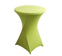 FANSU Nappe pour Table Cocktail, Housse pour Table Haute de Cocktail Housse Mange Debout Ronde Extensible avec 4 Poches Jambes Housse Table Haute Bistrot Elastique (80x110cm,Vert Clair)