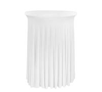 FANSU Nappe pour Table Cocktail,Nappe Jupe de Table Nappe pour Table Haute Ronde Housse Mange Debout Extensible Nappe en Spandex Housse Table Bistrot pour Mariage Banquet (Blanc B,70x110cm)