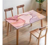 FANSU Nappe Rectangulaire Carré Ajustée, 4/6/8FT Marbre Nappe à Bords élastiques, Résistant Nappe de Table pour Extérieur, la terrasse, Cuisine Fête Jardin Salle à Manger (4ft/122x61cm,Violet)