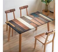 FANSU Nappe Rectangulaire Carré Ajustée, Nappe à Bords élastiques, Résistant Nappe de Table Arc-en-Ciel pour Extérieur, la terrasse, Cuisine Fête Jardin et Salle à Manger (140x140cm,Rétro)