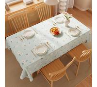 FANSU Nappe Rectangulaire Imperméable Toile Cirée, Nappe Plastique Carrée PVC Anti Tache Style Floral Protection de Table pour Exterieur Jardin Salle à Manger Cuisine (Fleur C,100x100cm)