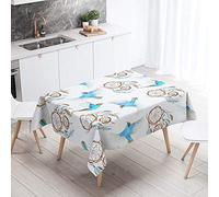 FANSU Nappe Rectangulaire, Nappe de Table Attrapeur de rêves Impermeable Résistant Lavable et Facile d?Entretien Nappe pour Fête Restaurant Buffet Jardin Extérieure (Bleu Paon,140x160cm)