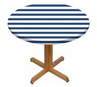 FANSU Nappe Ronde avec Bord Élastique, Nappe de Table Anti-Tache Antidérapante Nappe Jardin Exterieur Protection Table Ronde Extensible pour Cafe Cuisine Fête Table (Rayures Graffiti,152cm)