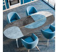 FANSU Nappes Anti Taches, Nappe Ovale Exterieur avec Bord Élastique Extensible pour Table, Salle à Manger, Restaurant et Jardin (Moderne Simple 6,132cmx305cm(52"x120"))