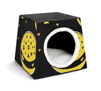 FANSU Niche Chat Panier Chien Petit Interieur (Citron 1) | Tissu Oxford Imperméable et Durable, Léger et Doux. Maisonnette Fermée Idéale pour Chats et Petits Chiens d'Intérieur.