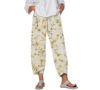 FANSU Pantalon Sarouel Femme Grande Taille Léger Fluide avec Poches (Imprimer 8,S)