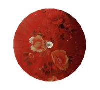 FANSU Parapluie en Papier Chinois, Parasol Chinois/Japonais, Parapluie de Danse en Soie de Bambou pour Photographie Costumes Cosplay, Classique chinoise Rouge Or (Fleurs,Diamètre 84cm)