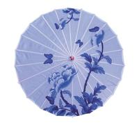 FANSU Parapluie en Papier, Parasol Chinois/Japonais, Parapluie de Danse en Soie de Bambou pour Photographie Costumes Cosplay, Classique Chinoise Style Céramique (Feuilles,Diamètre 70cm)