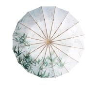 FANSU Parapluie Pliant, Ombrelle Anti Uv, Umbrella Compact, Léger 16 Côtes Parapluie Solide Portable, pour Mariage pour Femme Homme Enfant (Feuilles de bambou,100cm)