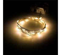 FANSU Perles Colorées Fil de Cuivre Guirlande Lumineuse Alimenté par USB, LED Fairy Lights Deco avec Télécommande, Guirlande LED Decoration Intérieur et Extérieur Jardin Fête (Blanc Chaud,2m/20LED)