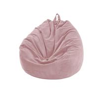 FANSU Pouf lavable extérieur intérieur, housse velours côtelé (85 x 110 cm, rose)