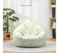 FANSU Pouf Poire, Couleur d'encre Éclaboussée Pouf sans Remplissage Sac Haricots Lavable, Canapé Chambre Soft Sac de Haricots pour Enfant, Adulte (Vert Jaune,90x110cm)