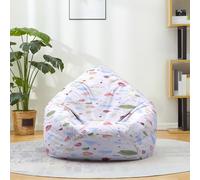FANSU Pouf Poire, Couleur d'encre Éclaboussée Pouf sans Remplissage Sac Haricots Lavable, Canapé Chambre Soft Sac de Haricots pour Enfant, Adulte (Bleu Rose1,100x120cm)