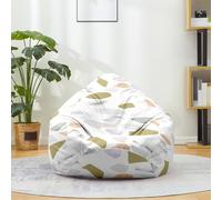 FANSU Pouf Poire, Couleur d'encre Éclaboussée Pouf sans Remplissage Sac Haricots Lavable, Canapé Chambre Soft Sac de Haricots pour Enfant, Adulte (Blanc,70x80cm)