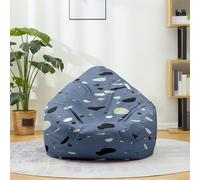 FANSU Pouf Poire, Couleur d'encre Éclaboussée Pouf sans Remplissage Sac Haricots Lavable, Canapé Chambre Soft Sac de Haricots pour Enfant, Adulte (Bleu Marine,90x110cm)
