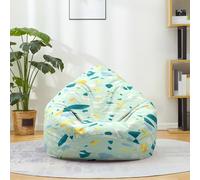 FANSU Pouf Poire, Couleur d'encre Éclaboussée Pouf sans Remplissage Sac Haricots Lavable, Canapé Chambre Soft Sac de Haricots pour Enfant, Adulte (Vert Menthe,90x110cm)