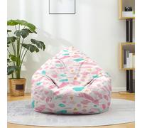 FANSU Pouf Poire, Couleur d'encre Éclaboussée Pouf sans Remplissage Sac Haricots Lavable, Canapé Chambre Soft Sac de Haricots pour Enfant, Adulte (Bleu Rose,80x90cm)