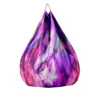 FANSU Pouf Poire sans Remplissage, Ciel Étoilé Pouf pour Enfant Ado Adulte, 3D Pouf Salon Chambre, Uniquement Housse Sac Haricots, Polyvalent Pouf de Rangement (80x90cm,Nébuleuse Violette)