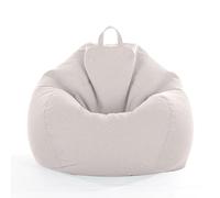 FANSU Pouf Poire sans Remplissage - Lin Couleur Unie pour Enfant Ado Adulte, Salon Chambre, Uniquement Housse Sac Haricots, Polyvalent de Rangement (XXL, Beige)