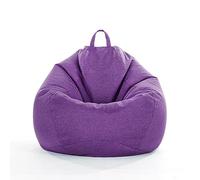 FANSU Pouf Poire sans Remplissage - Lin Couleur Unie pour Enfant Ado Adulte, Salon Chambre, Uniquement Housse Sac Haricots, Polyvalent de Rangement (S,Violet)