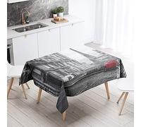 FANSU Rectangulaire Nappe de Table Coloré 3D Style, Anti Tache Imperméable Résistant Lavable pour Salle à Manger/Jardin/Extérieur Intérieur (Rétro,140x260cm)