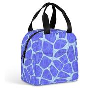 FANSU Sac Isotherme Repas pour Homme Femme, Impression sur Pierre Sac Isotherme Repas Enfant, Lunch Bag Partable avec Feuille d'Aluminium Isolée, Lunch Bag Pliable pour Bureau (Bleu 1,22x20x13cm)