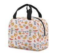 FANSU Sac Isotherme Repas pour Homme Femme,Sac Isotherme Repas Enfant,Lunch Bag Fruits Colorés avec Feuille d'Aluminium Isolée,Lunch Bag Pliable pour Bureau,Pique,Voyage (Fruit,23x13x21cm)