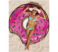 FANSU Serviette de Plage Ronde, Donut Drap de Plage La Plage extérieure et la Décoration Tapisserie Châle Yoga Mat Nappe Tapis de Pique-Nique Portable Tenture Housse de Canapé Grande150 cm